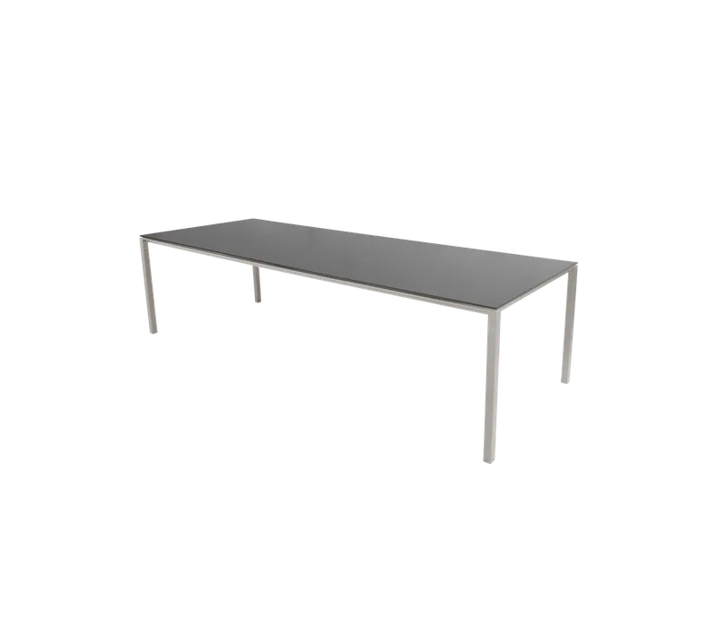 Pure dining table, 280x100 cm von Cane-line in Sand, Aluminium, Nero black, ceramic – Produktfoto