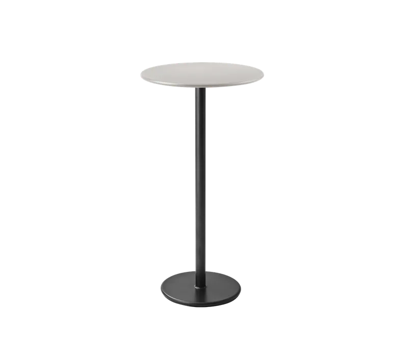 Go bar table dia. 60 cm by Cane-line in Lava grey, aluminium, Sand, Aluminium – product photo