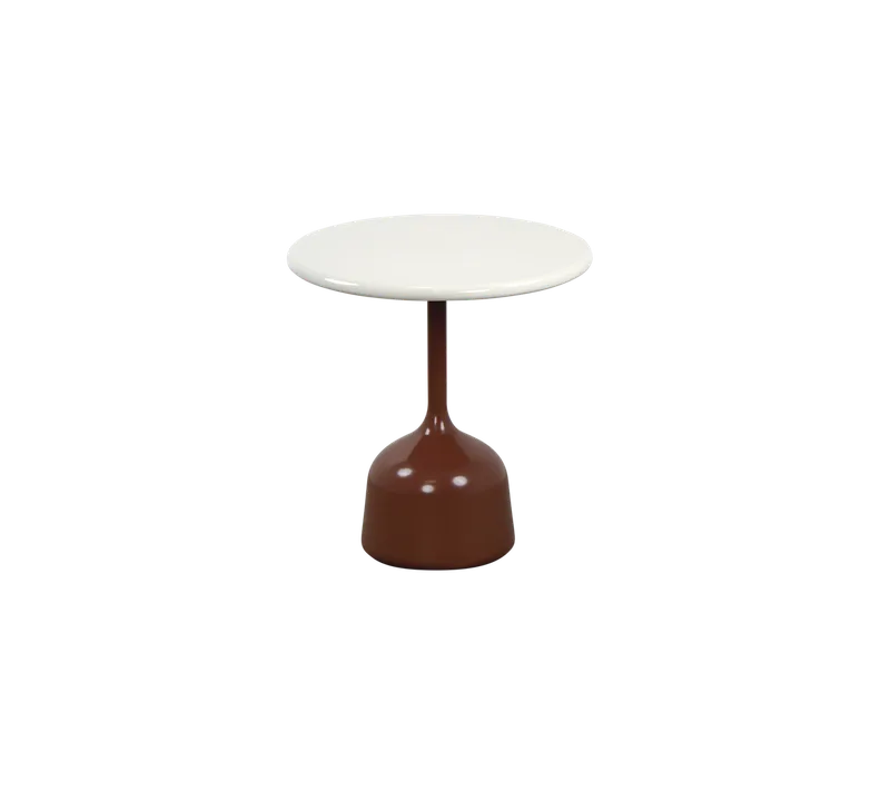 Glaze coffee table, small van Cane-line in Desert red, semi glossy aluminium, Sand, lava stone glazed – productfoto