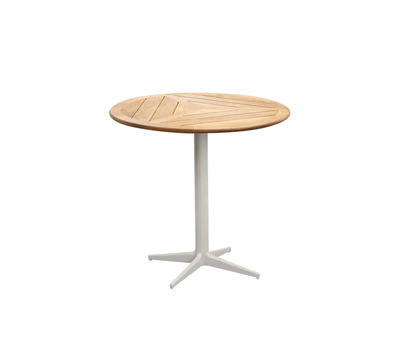 Drop café table dia. 60 cm van Cane-line in Sand, Aluminium, Teak, geometric 60 cm – productfoto