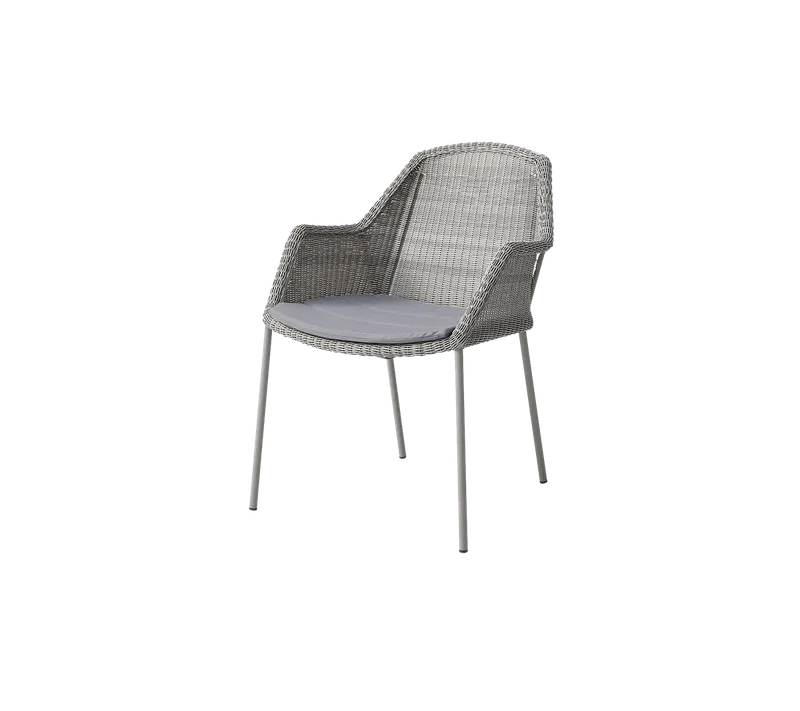 Breeze chair, stackable by Cane-line in Taupe, small round Weave, Grey, Natté – product photo