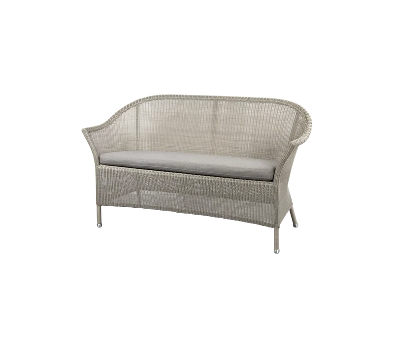 Lansing 2-seater sofa by Cane-line in Taupe, small round Weave, Sand, Natté, None – product photo