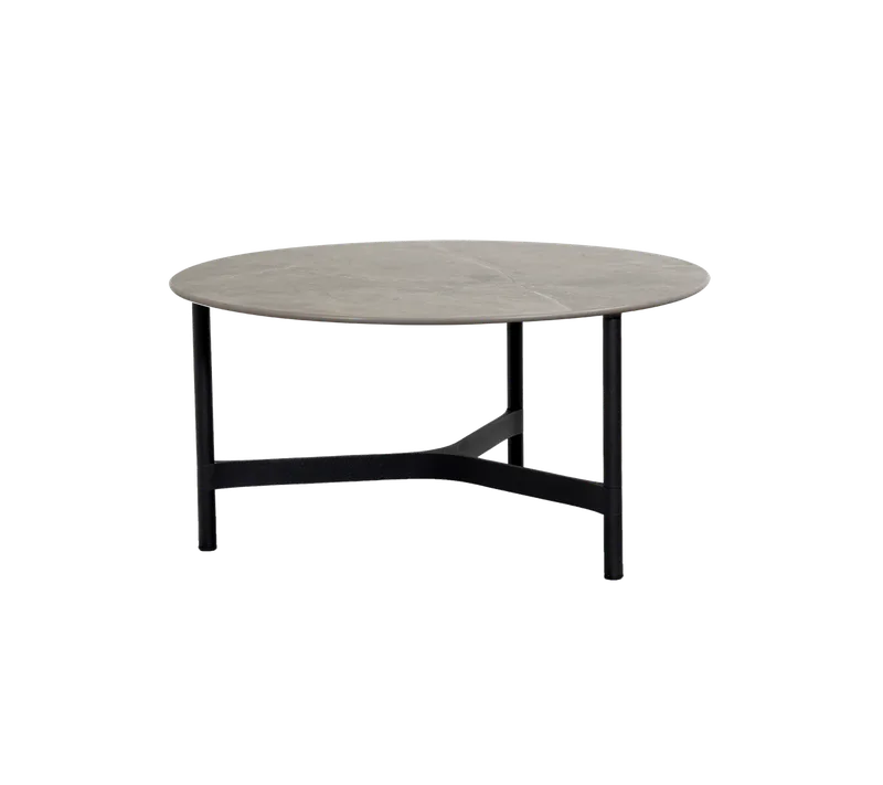 Twist coffee table, large von Cane-line in Lava grey, aluminium, Taupe, Ceramic – Produktfoto