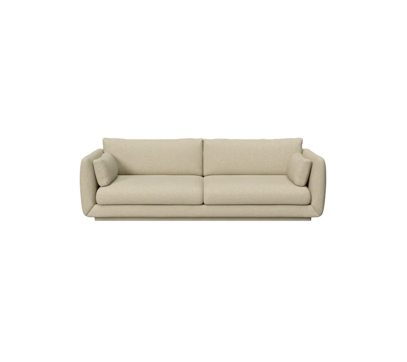 Bloom 3-seater sofa w/plinth by Cane-line in Light brown, Lola – product photo