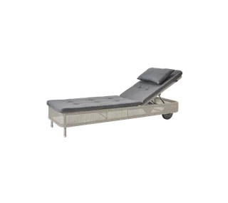 Presley sunbed by Cane-line in Sand, small round Weave, Grey, Natté w/QuickDry & Airflow – product photo 2 of 2