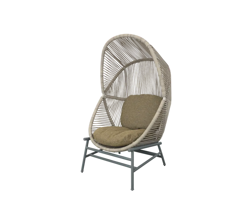 Hive chair von Cane-line in Sand, small round core Weave, Dusty green, aluminium, Turmeric yellow, Rise w/QuickDry & Airflow – Produktfoto
