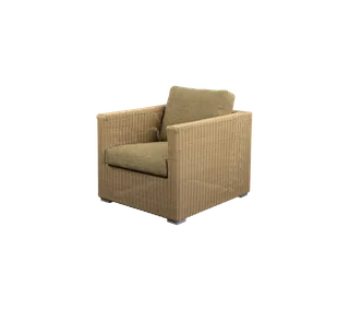 Chester lounge chair, Cushion set von Cane-line in Turmeric yellow, Rise w/QuickDry & Airflow – Produktfoto 1 von 2
