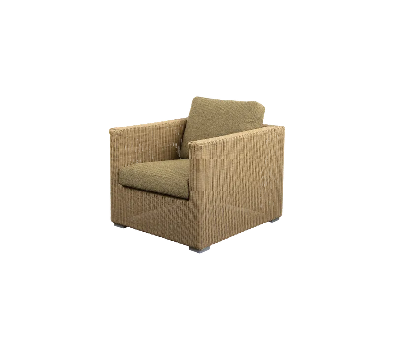 Chester lounge chair, Cushion set von Cane-line in Turmeric yellow, Rise w/QuickDry & Airflow – Produktfoto 1 von 2