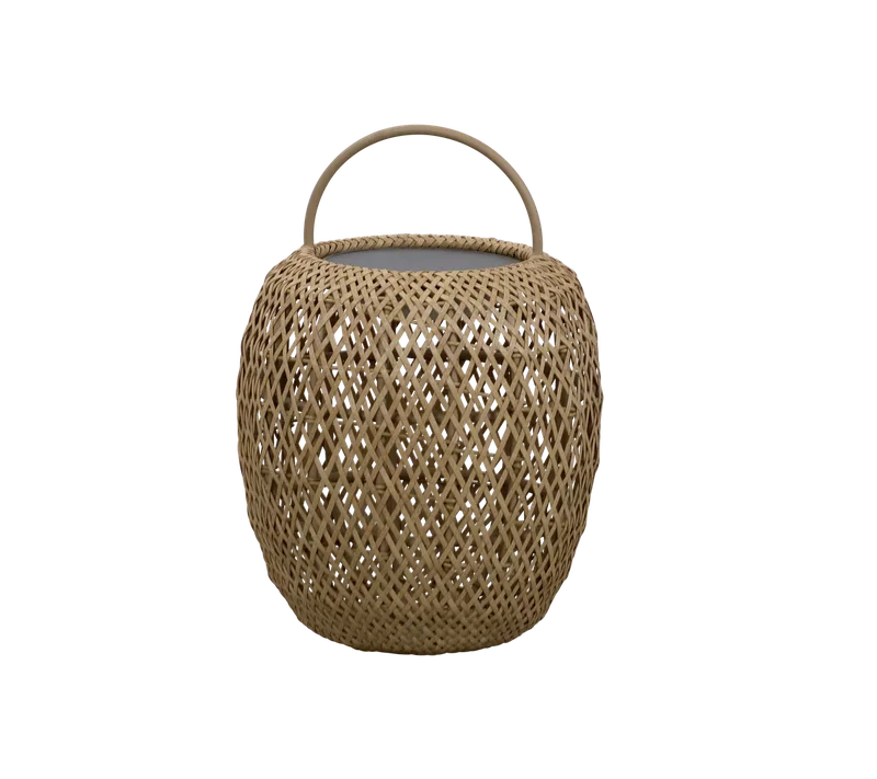 Illusion Glow lamp, hanging von Cane-line in Natural, mini cross Weave, Solar LED, Ohne – Produktfoto