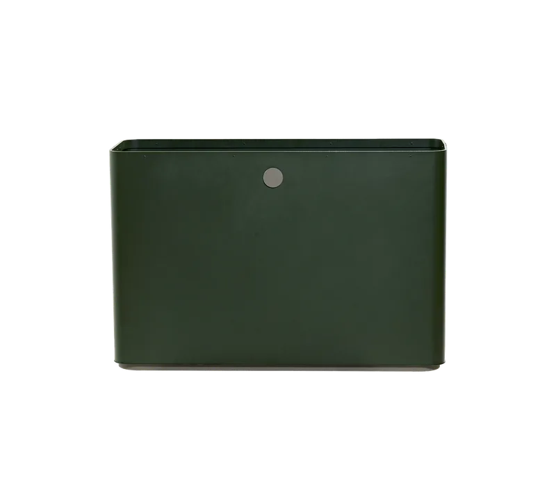 Grow planter, rectangular van Cane-line in Dark green/taupe, aluminium – productfoto