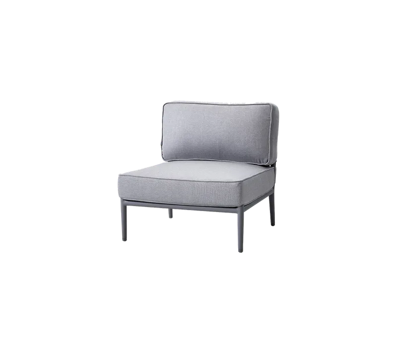 Conic single seater module von Cane-line in Light grey, AirTouch w/QuickDry & Airflow – Produktfoto