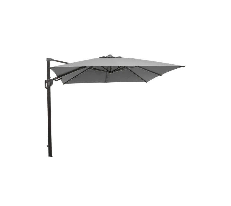 Hyde luxe tilt parasol, 3x3 m van Cane-line in Aluminium w/Antracite fabric, Geen – productfoto