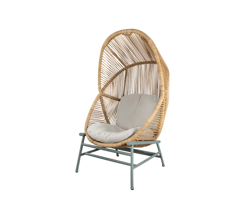 Hive chair von Cane-line in Natural, small round core Weave, Dusty green, aluminium, Sand, AirTouch w/QuickDry & Airflow – Produktfoto