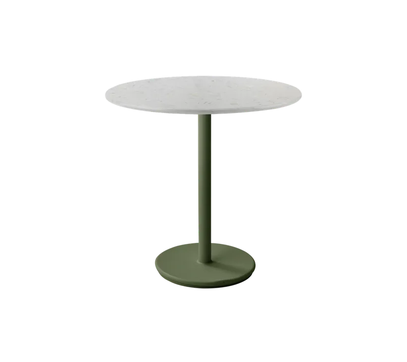 Go café table dia. 80 cm by Cane-line in Dark green, aluminium, Sand multi colour, HI-Core – product photo