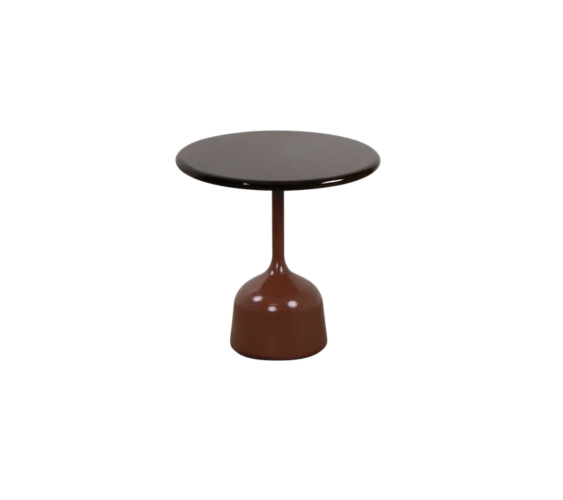 Glaze coffee table, small by Cane-line in Desert red, semi glossy aluminium, Black, lava stone glazed – product photo