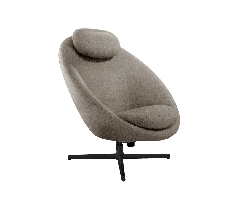 Pace lounge chair by Cane-line in Light brown, Essence, Black, aluminium – product photo