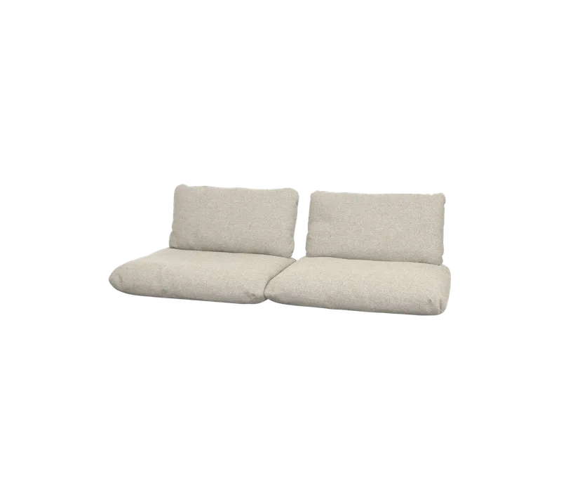 Sticks 2-seater sofa, Cushion set van Cane-line in Desert sand, Rise w/QuickDry & Airflow – productfoto 2 van 2