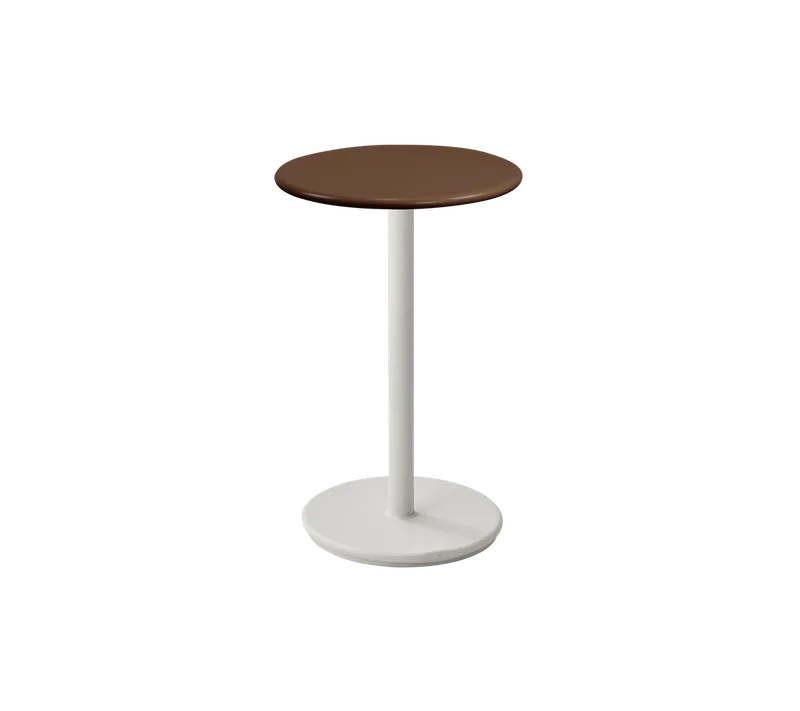 Go café table dia. 45 cm by Cane-line in Sand, Aluminium, Desert red, semi glossy aluminium – product photo