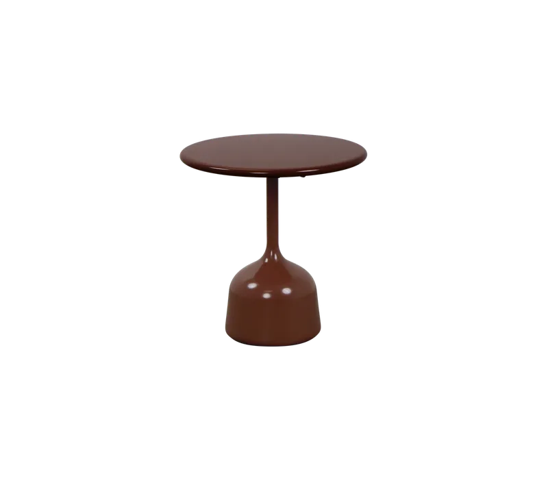 Glaze coffee table, small by Cane-line in Desert red, semi glossy aluminium, Burgundy, semi glossy aluminium – product photo