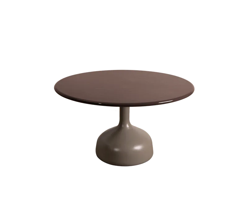 Glaze coffee table, large by Cane-line in Taupe, semi glossy aluminium, Burgundy, lava stone glazed – product photo