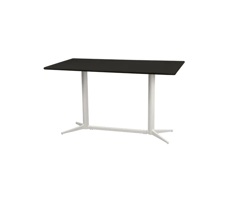 Drop café table by Cane-line in Sand, Aluminium, Lava grey, aluminium – product photo