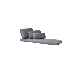 Savannah daybed, left module, Cushion set van Cane-line in Grey, Natté w/QuickDry & Airflow – productfoto 2 van 2
