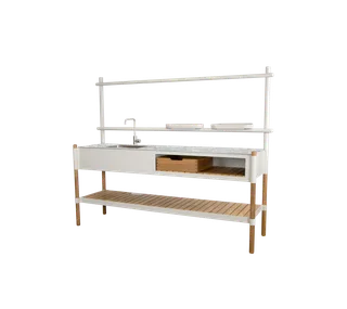 Sticks kitchen module storage box von Cane-line in Teak – Produktfoto 1 von 2