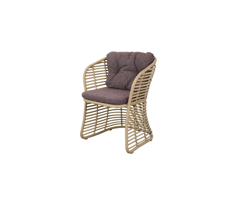 Basket chair von Cane-line in Natural, braid Weave, Dark bordeaux, Wove – Produktfoto