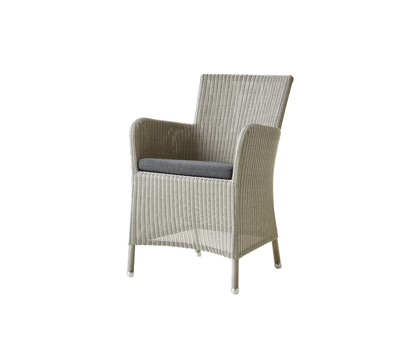 Hampsted chair by Cane-line in Taupe, small round Weave, Black, Natté – product photo