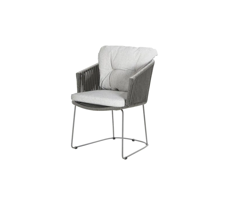Moments chair by Cane-line in Grey, string open Soft Rope, Light brown, Wove – product photo 2 of 2