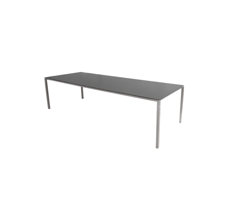 Pure dining table, 280x100 cm by Cane-line in Taupe, aluminium, Nero black, ceramic – product photo
