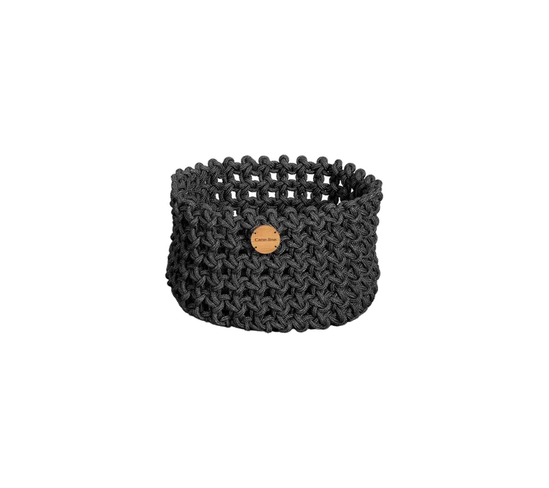 Soft Rope basket medium by Cane-line in Dark grey, braid large Soft Rope – product photo