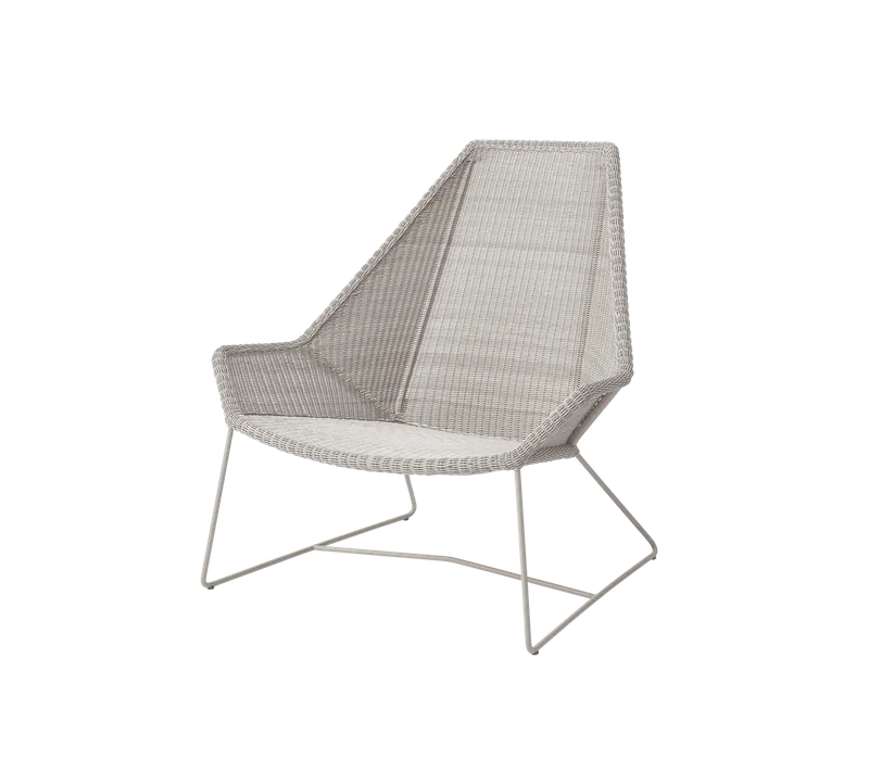 Breeze highback chair by Cane-line in Sand, small round Weave, None – product photo