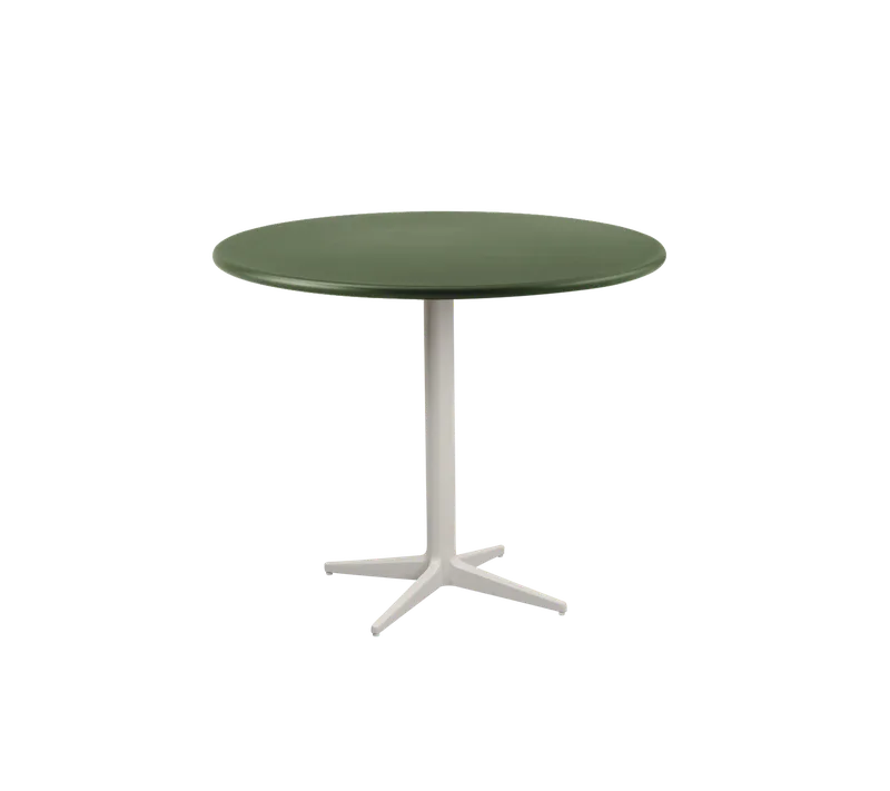 Drop café table dia. 80 cm by Cane-line in Sand, Aluminium, Dark green, aluminium – product photo