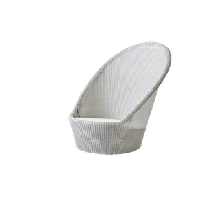 Kingston sunchair w/wheels by Cane-line in White grey, small round Weave, None – product photo 2 of 2