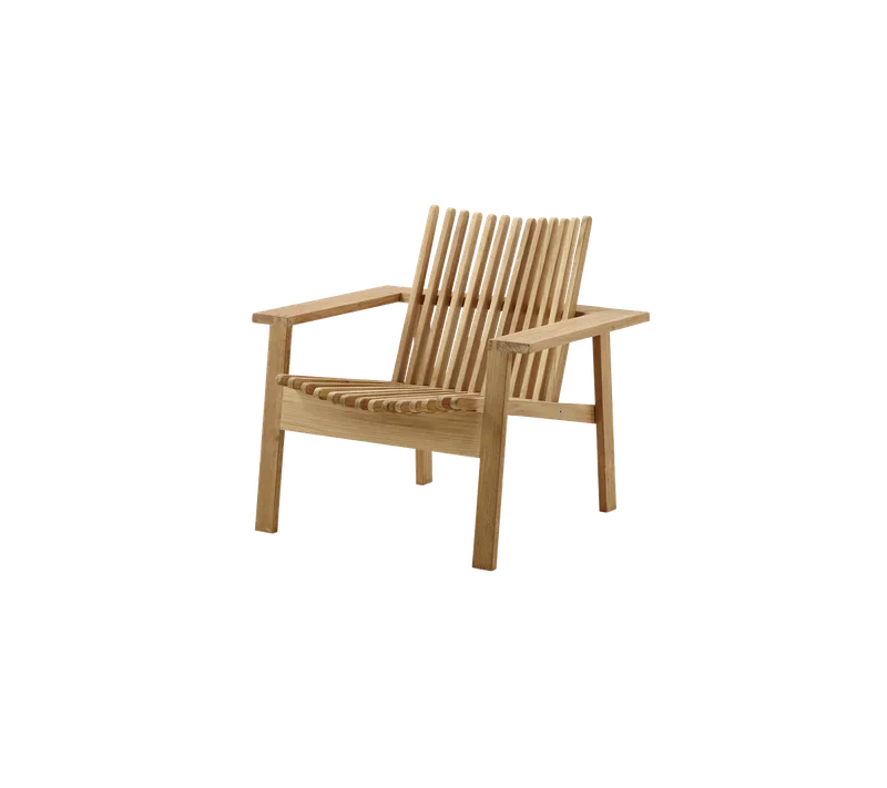 Amaze lounge chair van Cane-line in Teak, Geen – productfoto