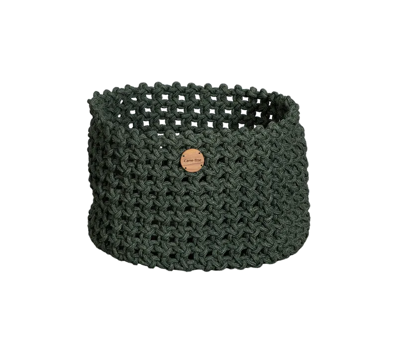 Soft Rope basket large van Cane-line in Dark green, braid large Soft Rope – productfoto