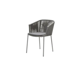 Moments chair, stackable de Cane-line en Grey, string open Soft Rope, Grey, Natté – photo du produit 2 sur 2