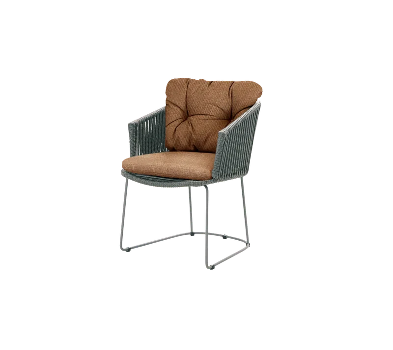 Moments chair van Cane-line in Grey, string open Soft Rope, Umber brown, Rise – productfoto 2 van 2