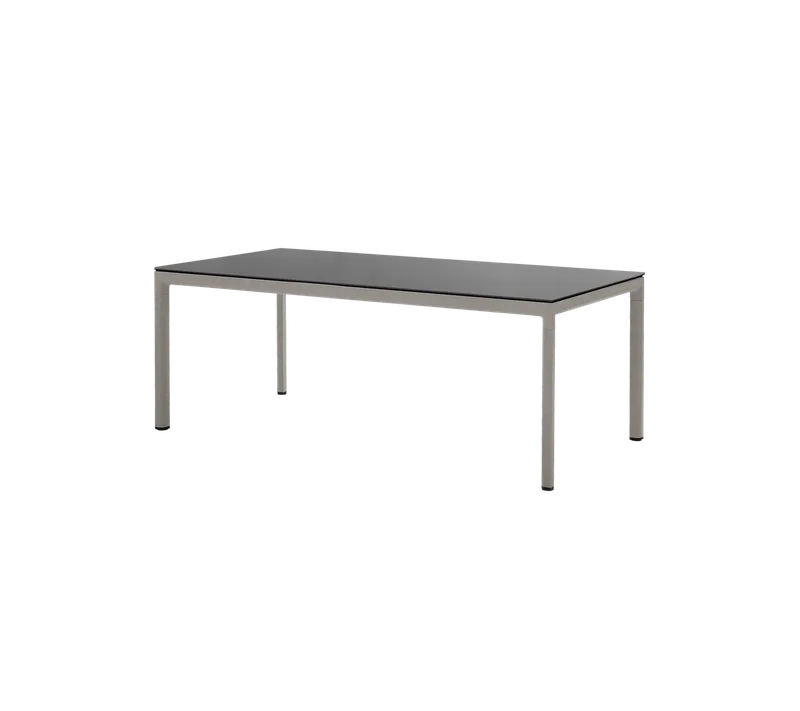 Drop dining table by Cane-line in Taupe, aluminium, Nero black, ceramic – product photo