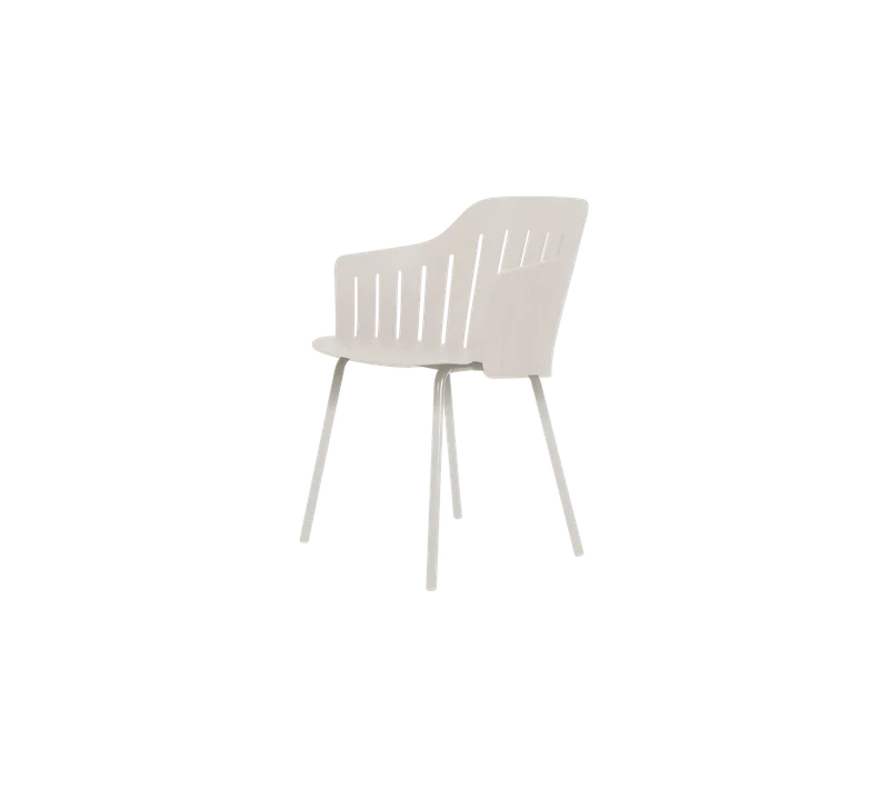 Choice chair with 4 legs de Cane-line en Sand, polypropylene, up to 98% recycled, Sand, Aluminium – photo du produit