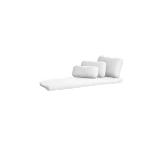 Savannah daybed, right module, Cushion set van Cane-line in White, Natté w/QuickDry & Airflow – productfoto 2 van 2