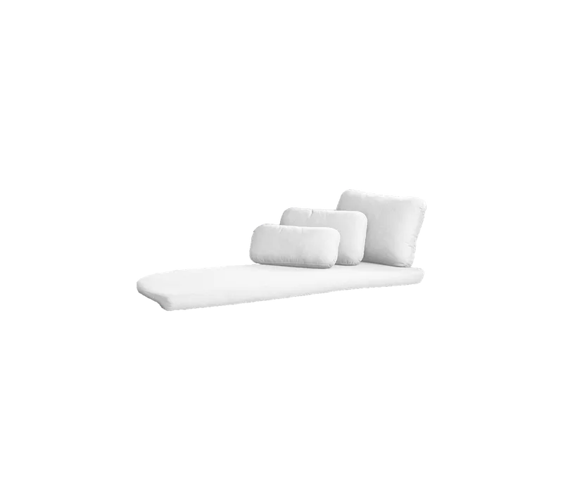 Savannah daybed, right module, Cushion set van Cane-line in White, Natté w/QuickDry & Airflow – productfoto 2 van 2