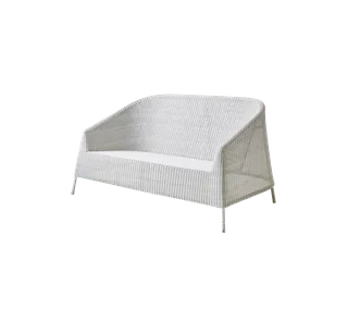 Kingston 2-seater sofa by Cane-line in White grey, small round Weave, None – product photo 2 of 2