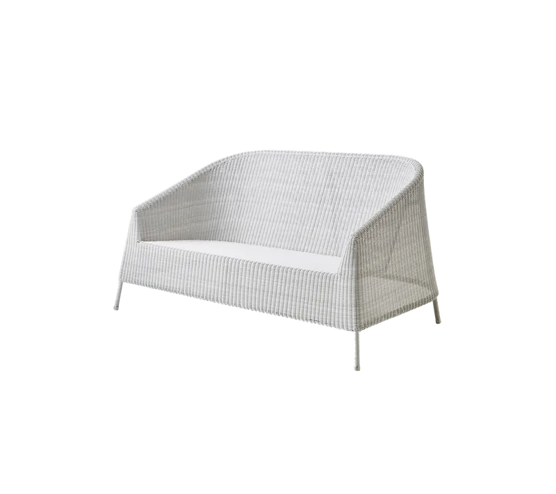 Kingston 2-seater sofa by Cane-line in White grey, small round Weave, None – product photo 2 of 2