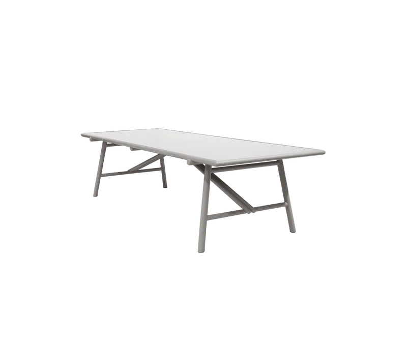 Sticks dining table, 280x100 cm by Cane-line in Taupe, aluminium, Toscana sand, ceramic – product photo