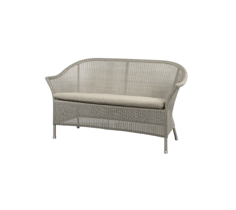 Lansing 2-seater sofa von Cane-line in Taupe, small round Weave, Taupe, Free, Ohne – Produktfoto