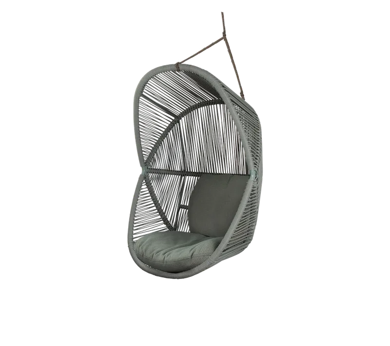 Hive chair von Cane-line in Dusty green, small round core Weave, Taupe, string Soft Rope, Light green, Link w/QuickDry & Airflow – Produktfoto