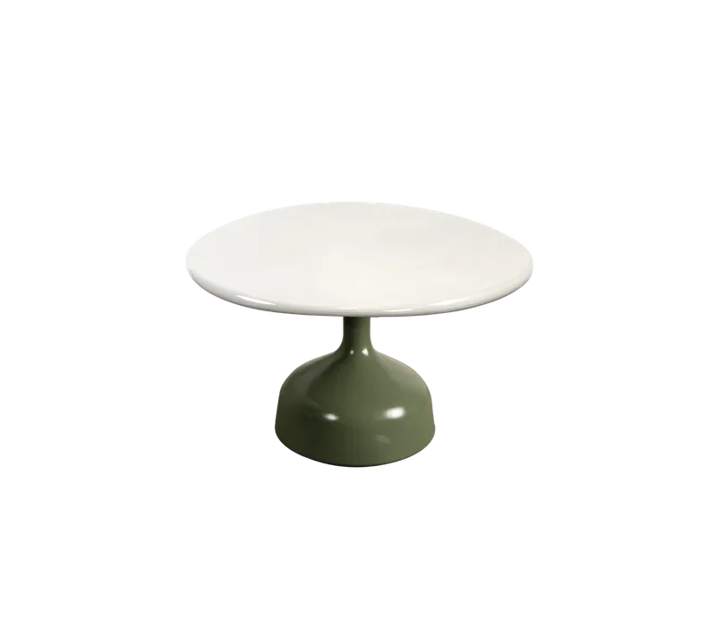 Glaze coffee table, large by Cane-line in Olive green, semi glossy aluminium, Sand, lava stone glazed – product photo