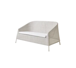 Kingston 2-seater sofa by Cane-line in Sand, small round Weave, White, Natté w/QuickDry & Airflow – product photo 2 of 2